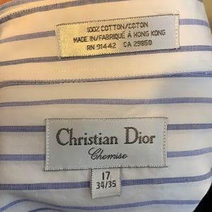 Christian Dior dress shirt size 17 34 x 35
